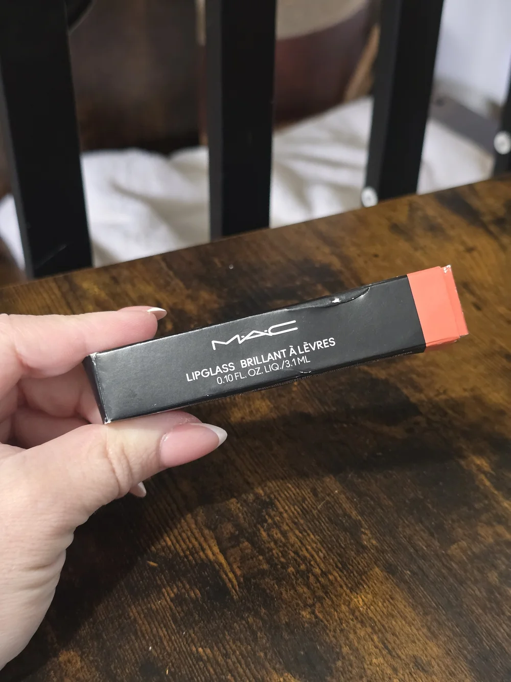 MAC Cosmetics Lipglass High Shine Lip Gloss — Prrr (Soft Pinky-Peach)